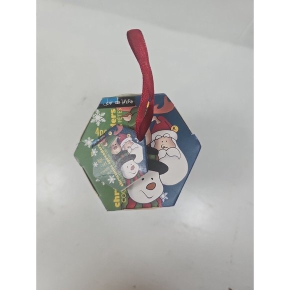 4 Xmas Cheese Spreader Knives Santa Reindeer Snowman Nutcracker Original box - Picture 6 of 7